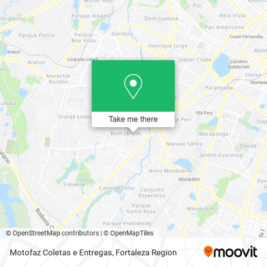 Mapa Motofaz Coletas e Entregas