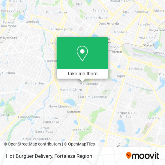 Mapa Hot Burguer Delivery