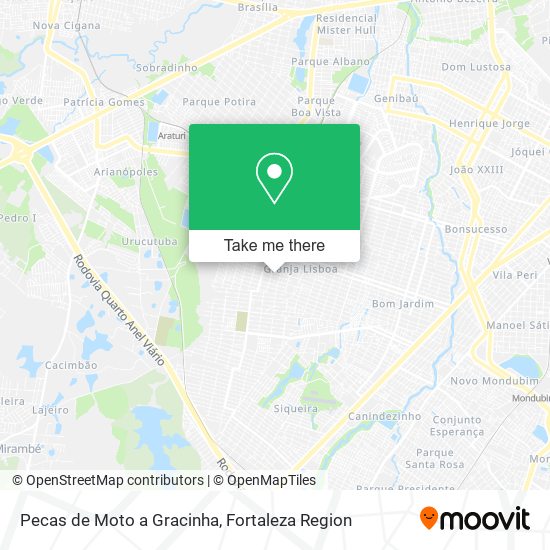 Mapa Pecas de Moto a Gracinha