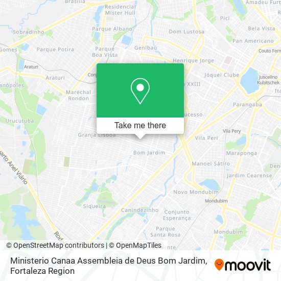 Mapa Ministerio Canaa Assembleia de Deus Bom Jardim