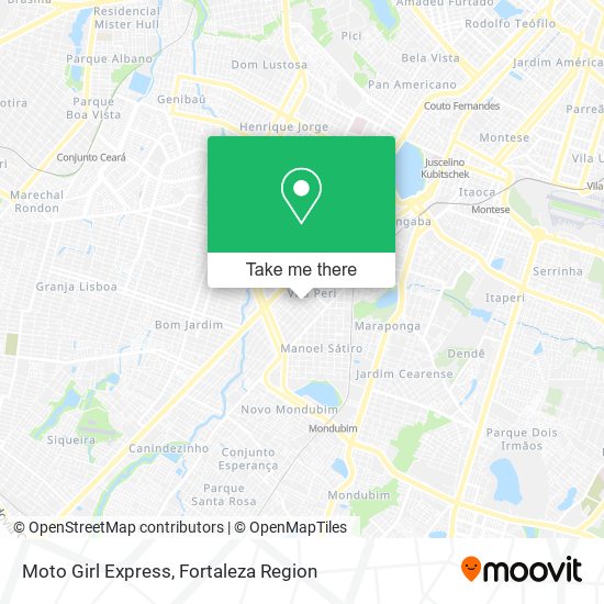 Moto Girl Express map