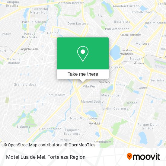 Mapa Motel Lua de Mel