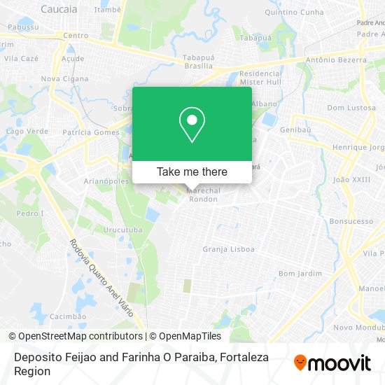 Deposito Feijao and Farinha O Paraiba map