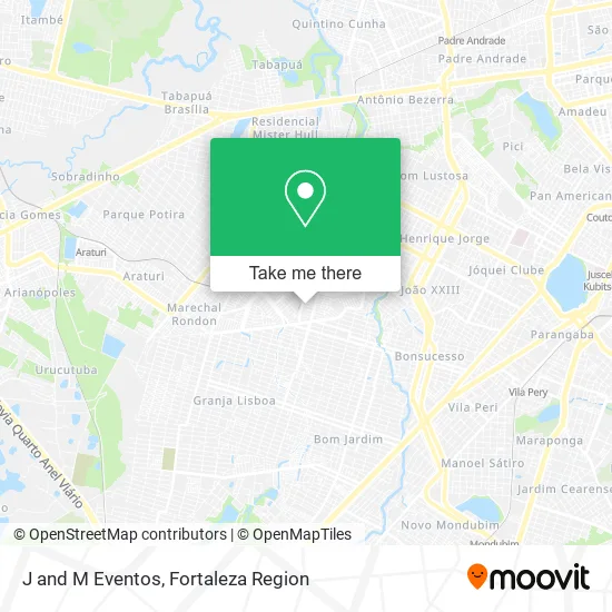 J and M Eventos map