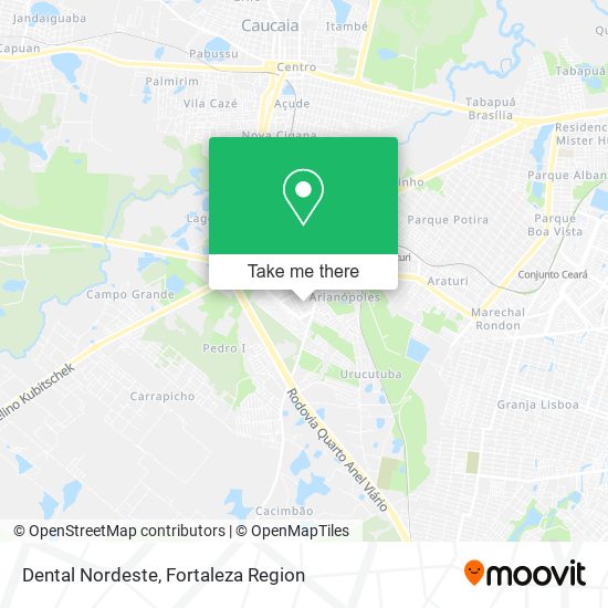 Dental Nordeste map