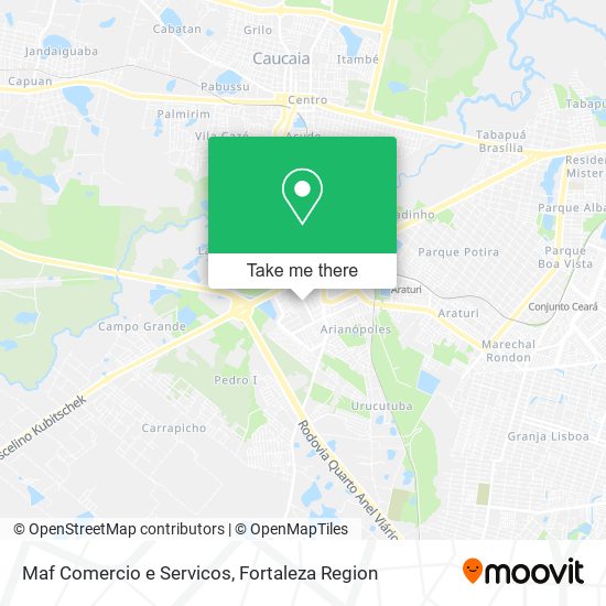 Mapa Maf Comercio e Servicos