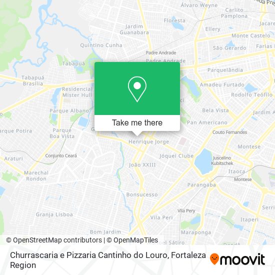 Mapa Churrascaria e Pizzaria Cantinho do Louro