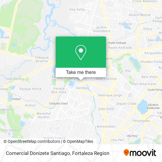 Comercial Donizete Santiago map