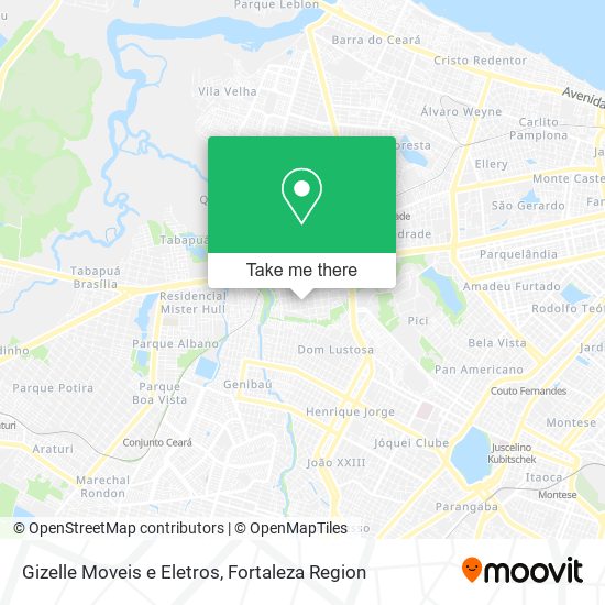 Mapa Gizelle Moveis e Eletros