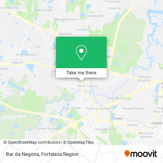 Mapa Bar da Negona