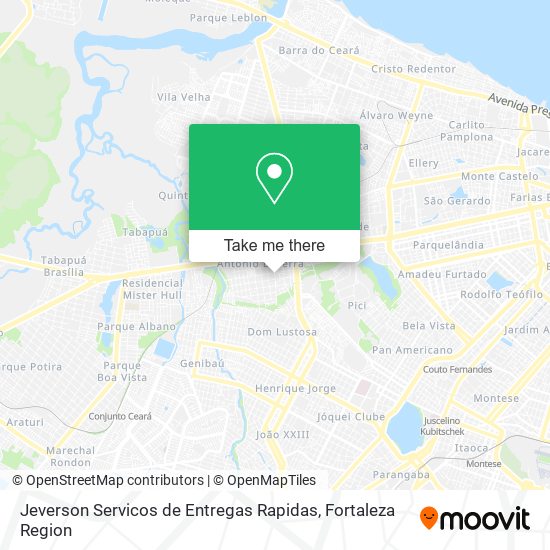 Jeverson Servicos de Entregas Rapidas map