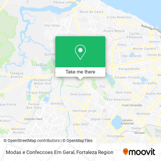 Mapa Modas e Confeccoes Em Geral