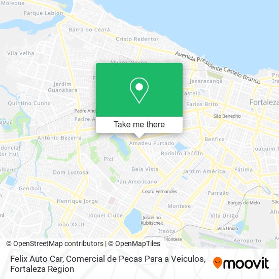 Felix Auto Car, Comercial de Pecas Para a Veiculos map