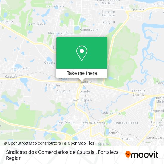 Mapa Sindicato dos Comerciarios de Caucaia.