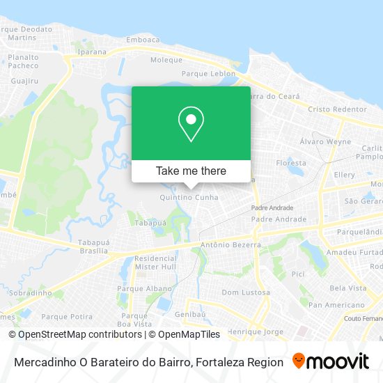 Mercadinho O Barateiro do Bairro map