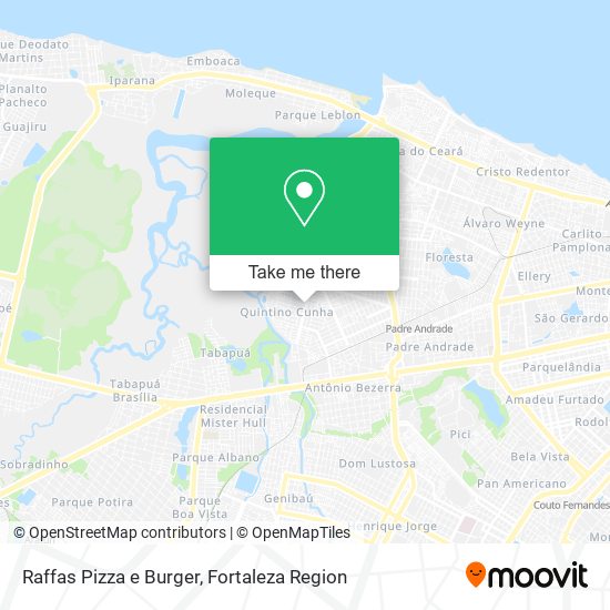 Mapa Raffas Pizza e Burger