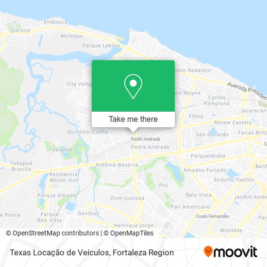 Texas Locação de Veículos map