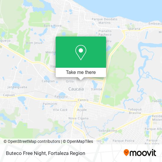 Buteco Free Night map