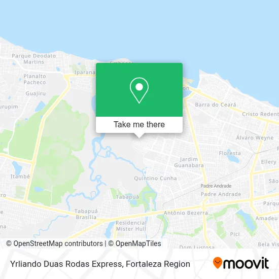Yrliando Duas Rodas Express map