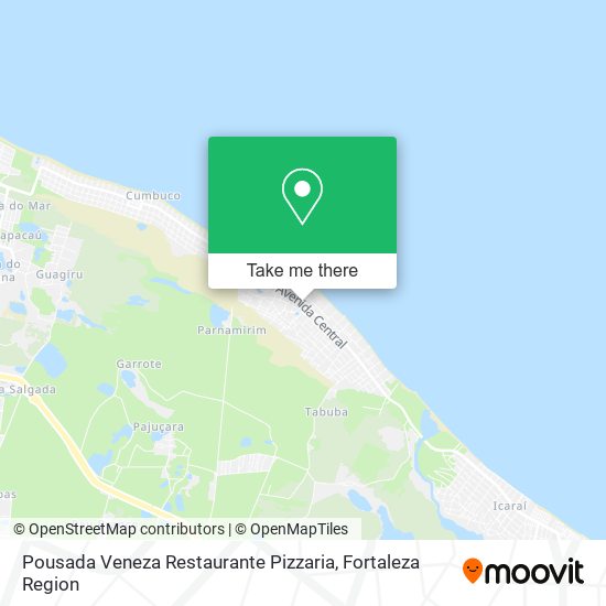Mapa Pousada Veneza Restaurante Pizzaria