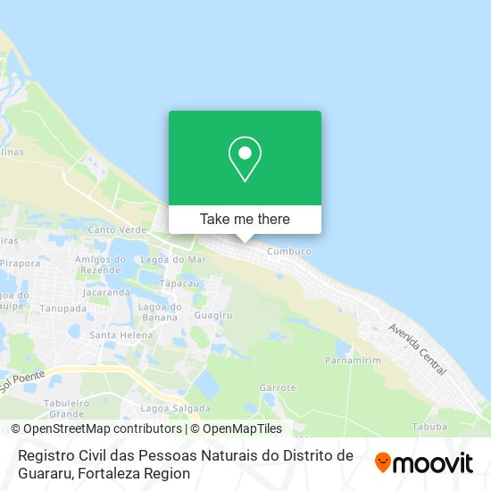 Registro Civil das Pessoas Naturais do Distrito de Guararu map