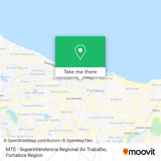 Mapa MTE - Superintêndencia Regional do Trabalho