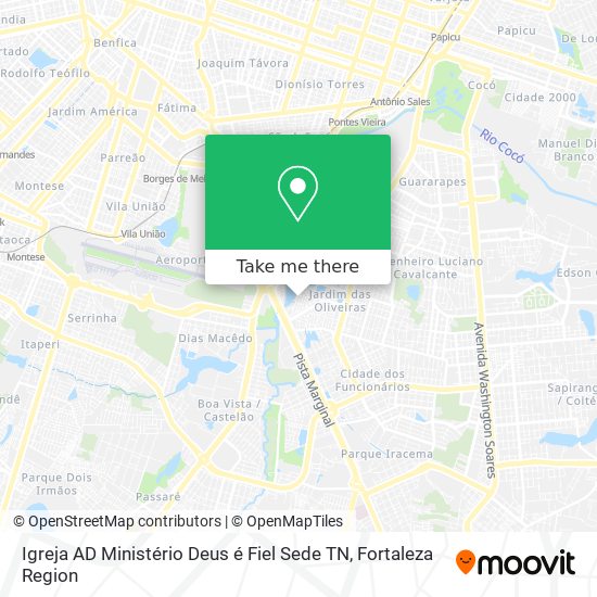 Igreja AD Ministério Deus é Fiel Sede TN map