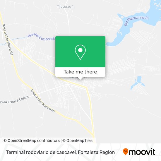 Terminal rodoviario de cascavel map