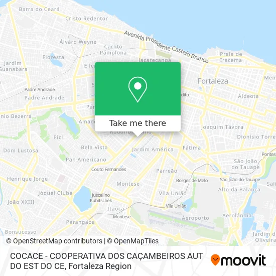 COCACE - COOPERATIVA DOS CAÇAMBEIROS AUT DO EST DO CE map
