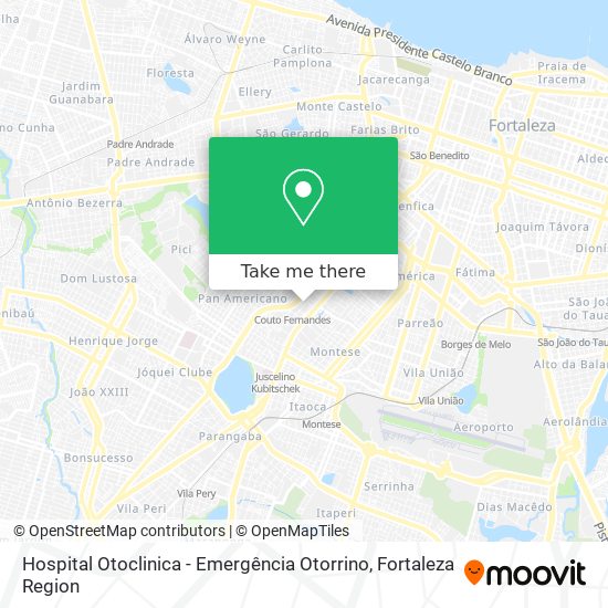 Hospital Otoclinica - Emergência Otorrino map