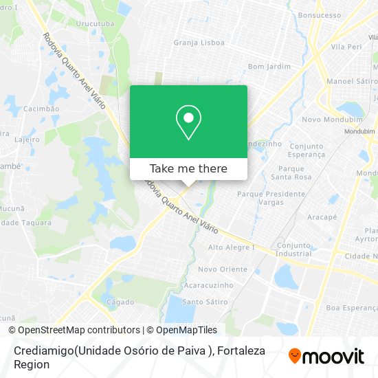 Mapa Crediamigo(Unidade Osório de Paiva )