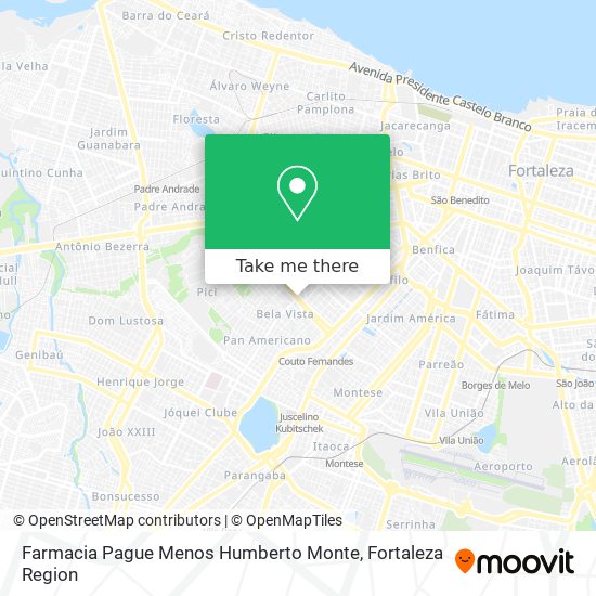 Farmacia Pague Menos Humberto Monte map