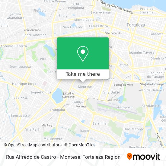 Mapa Rua Alfredo de Castro - Montese