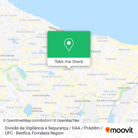Divisão de Vigilância e Segurança / DAA / PrAddm / UFC - Benfica map