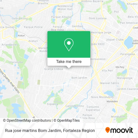 Rua jose martins Bom Jardim map