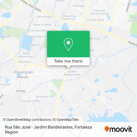 Rua São José - Jardim Bandeirantes map