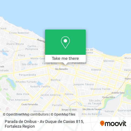 Mapa Parada de Onibus - Av Duque de Caxias 815