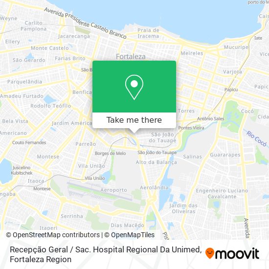Recepção Geral / Sac.           Hospital Regional Da Unimed map