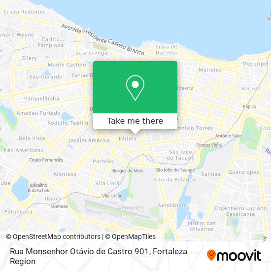 Mapa Rua Monsenhor Otávio de Castro 901