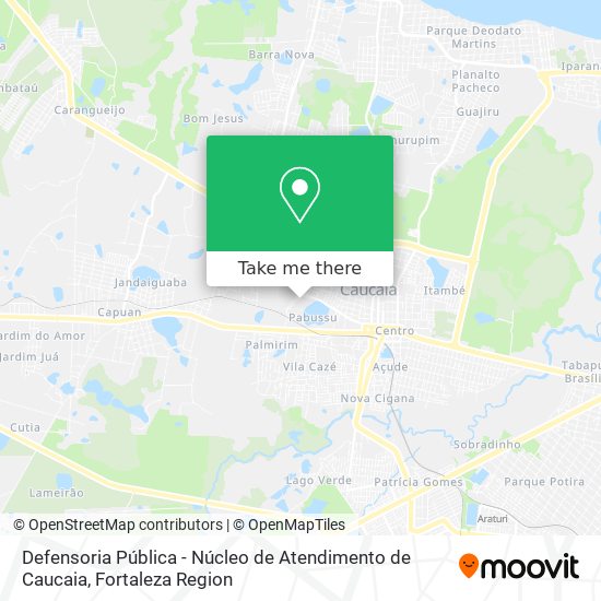 Defensoria Pública - Núcleo de Atendimento de Caucaia map