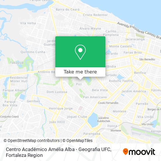 Centro Acadêmico Amélia Alba - Geografia UFC map