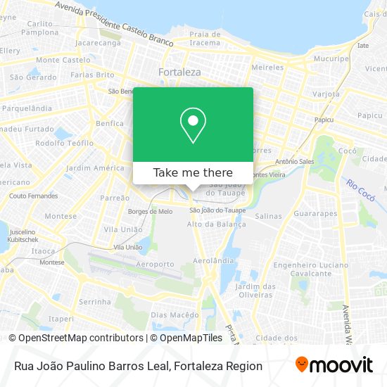 Mapa Rua João Paulino Barros Leal