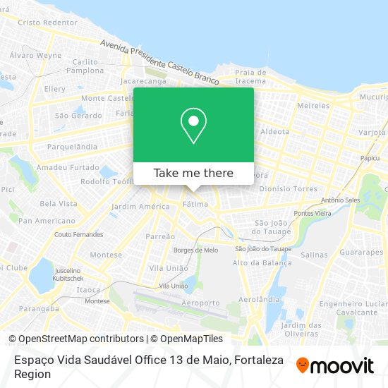 Espaço Vida Saudável Office 13 de Maio map