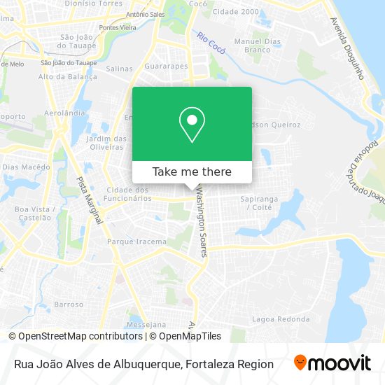 Mapa Rua João Alves de Albuquerque