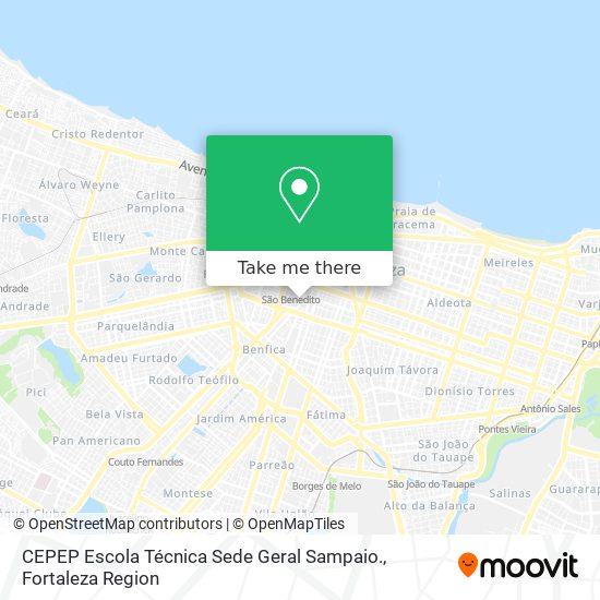 Mapa CEPEP  Escola Técnica Sede Geral Sampaio.