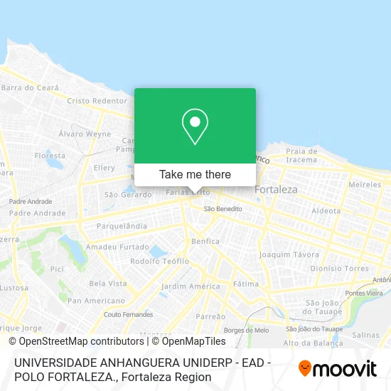 UNIVERSIDADE ANHANGUERA UNIDERP - EAD -POLO FORTALEZA. map