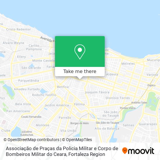 Mapa Associação de Praças da Policia Militar e Corpo de Bombeiros Militar do Ceara