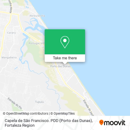 Capela de São Francisco. PDD (Porto das Dunas) map