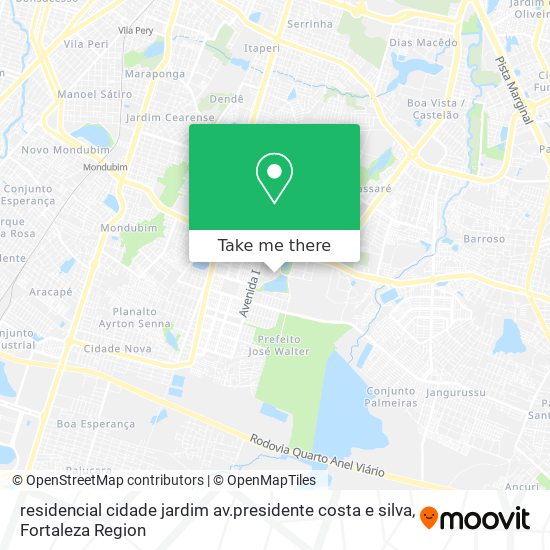 residencial cidade jardim av.presidente costa e silva map