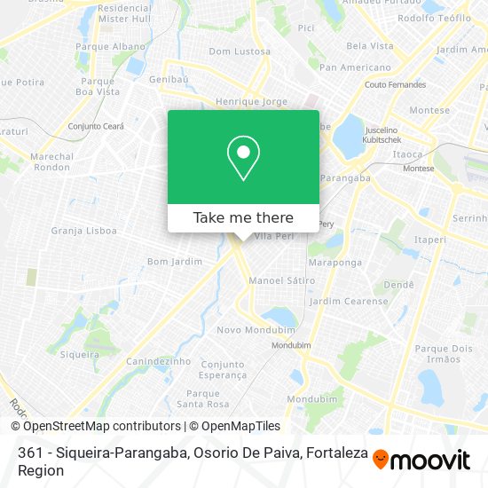 Mapa 361 - Siqueira-Parangaba, Osorio De Paiva